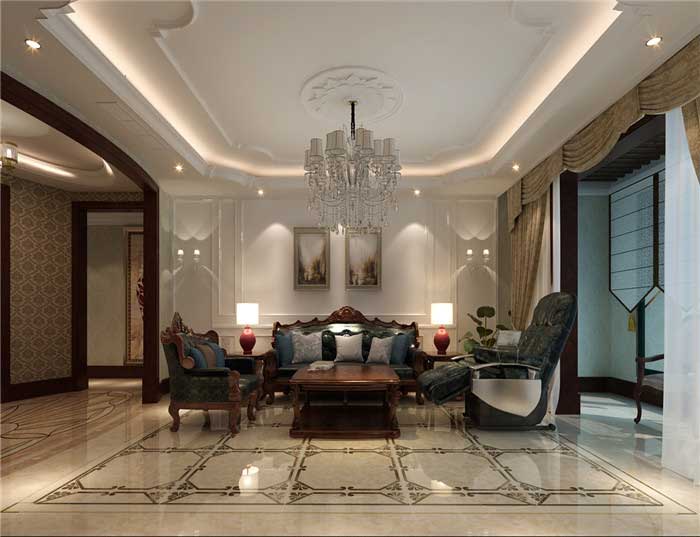 盛邦大都會180平米四室兩廳兩衛(wèi)簡歐效果圖 盛邦大都會180平米四室兩廳兩衛(wèi)簡歐效果圖