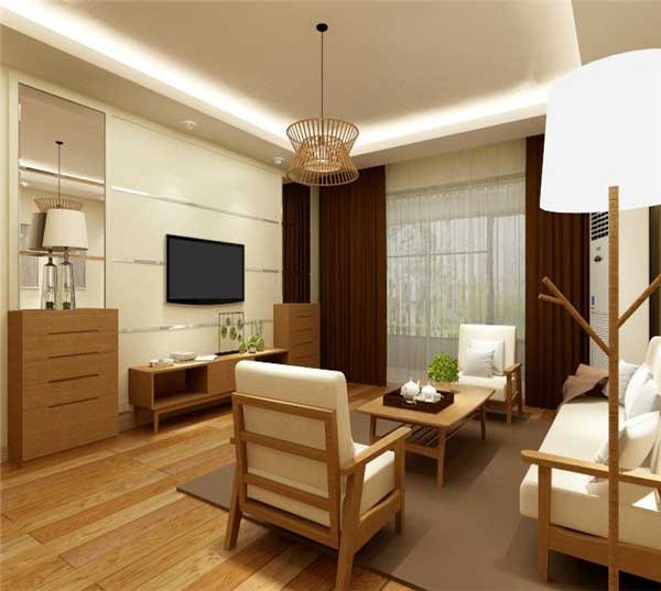 玫瑰灣106平米兩室兩廳兩衛(wèi)無(wú)印良品效果圖