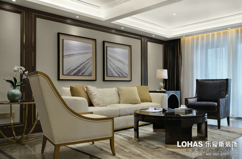 正定御河上院202平米客廳裝修