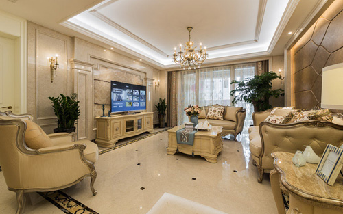 御河上院三室兩廳歐式裝修效果圖