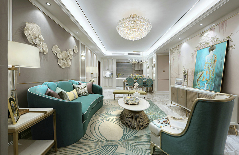 御河上院四室三廳裝修效果圖