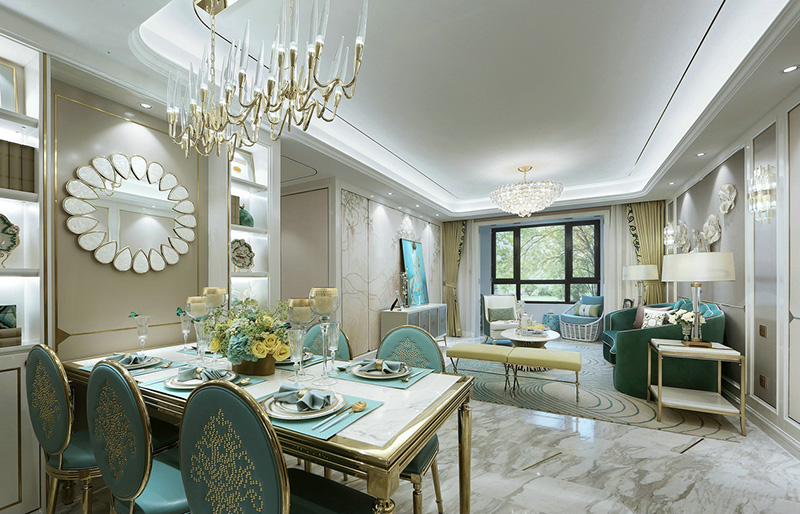 御河上院四室三廳裝修效果圖