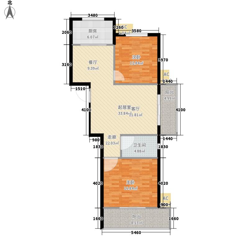 同祥城2室2廳1衛(wèi)1廚121㎡戶型圖