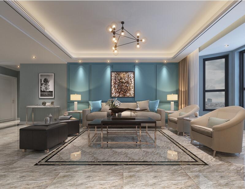 現(xiàn)代簡約裝修三室兩廳兩衛(wèi)樣板房