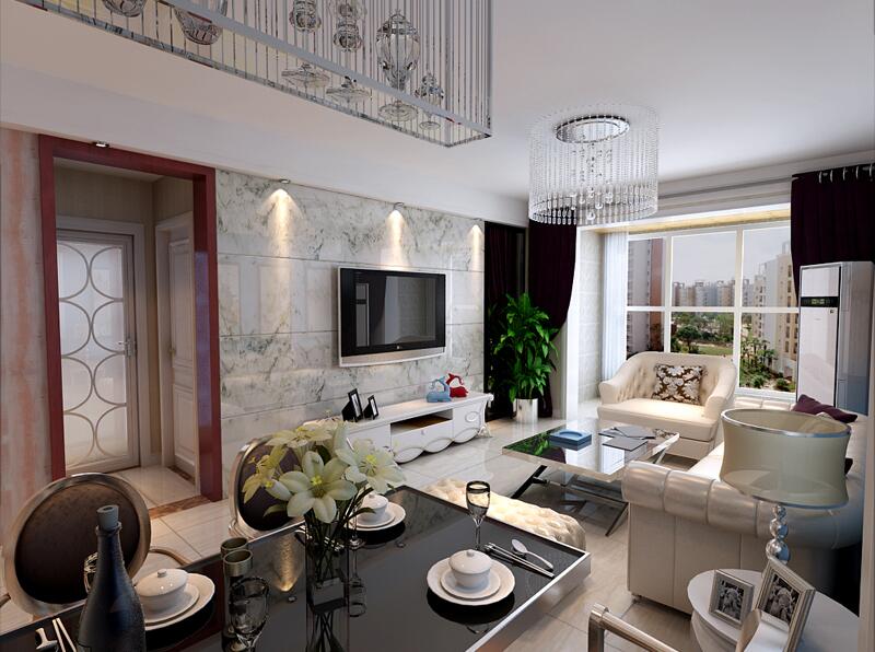 現(xiàn)代簡約裝修三室兩廳兩衛(wèi)樣板房