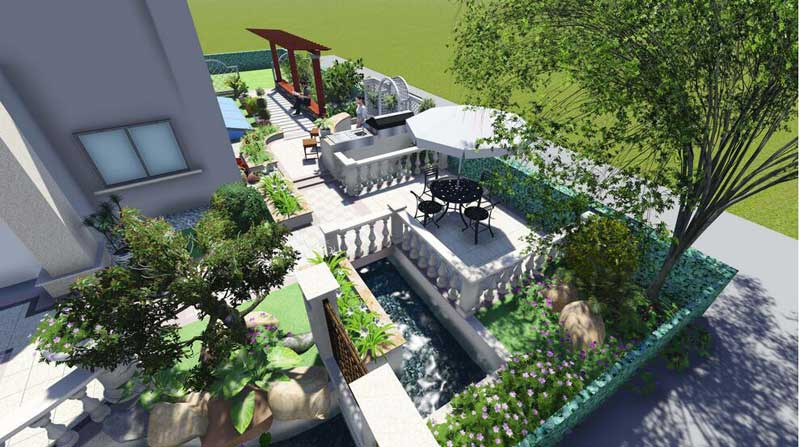 小別墅庭院設計