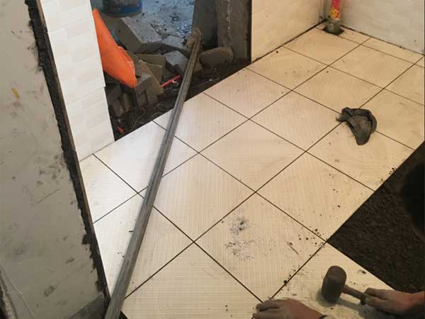 石家莊上善美居鋪磚工地實(shí)景