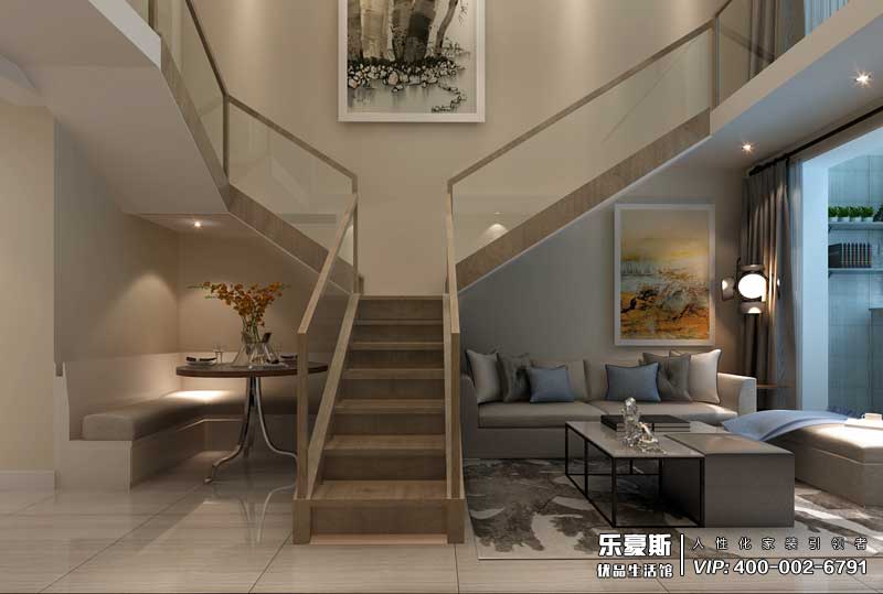 瀚唐89平米躍層日式風格裝修效果圖