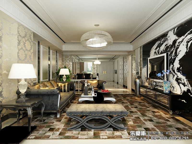 天下錦城300平米簡(jiǎn)歐風(fēng)格裝修效果圖