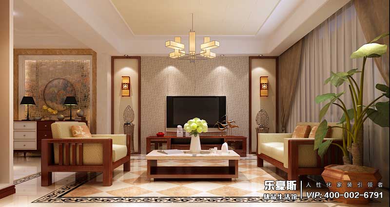 星河御城160平米新中式風(fēng)格裝修效果圖