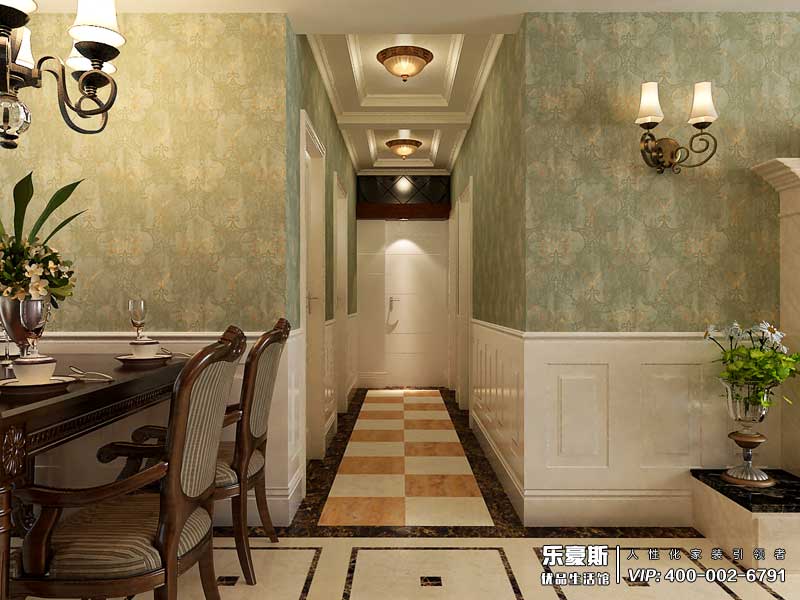 國仕山155平米美式風(fēng)格裝修效果圖