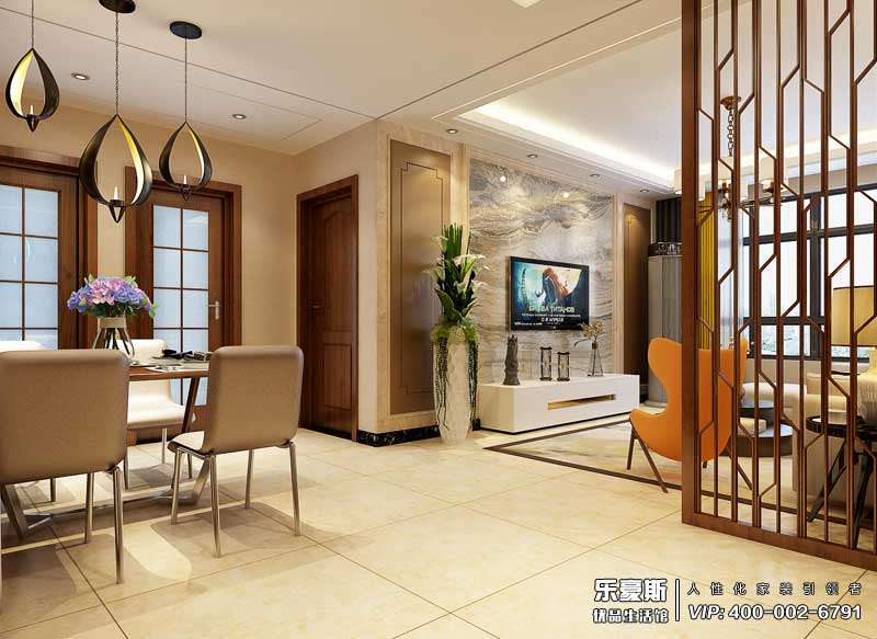 啟銳園104平米美式風(fēng)格裝修效果圖