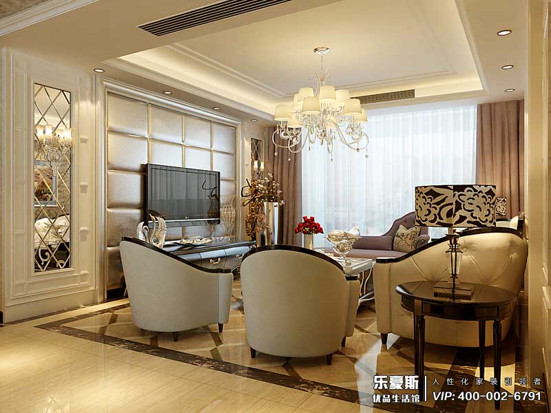 祥云國(guó)際138平米歐式風(fēng)格裝修效果圖