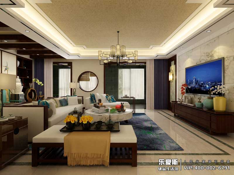 天水麗城180平米新中式風格裝修效果圖