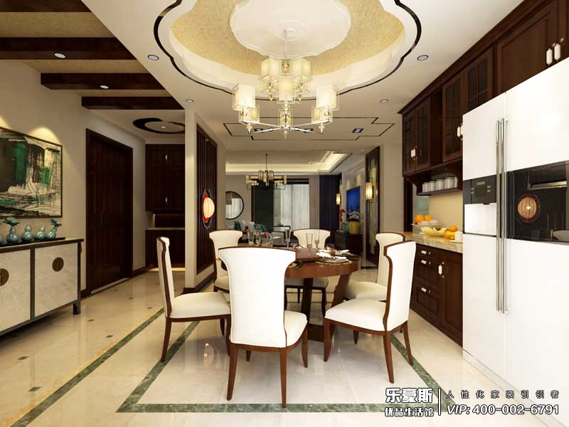 天水麗城180平米新中式風格裝修效果圖