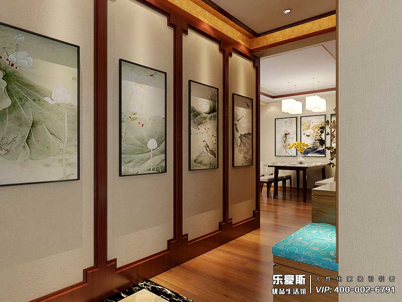 金海華府三室兩廳新中式風(fēng)格裝修效果圖