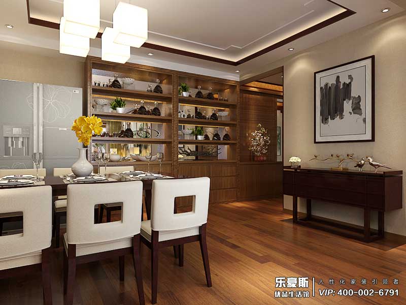 金海華府三室兩廳新中式風(fēng)格裝修效果圖