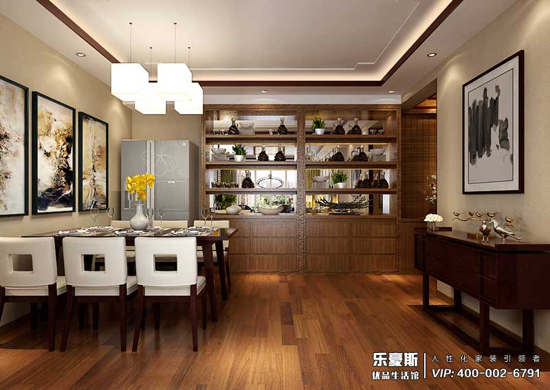 金海華府三室兩廳新中式風(fēng)格裝修效果圖