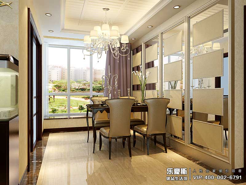 祥云國(guó)際138平米簡(jiǎn)歐風(fēng)格裝修效果圖