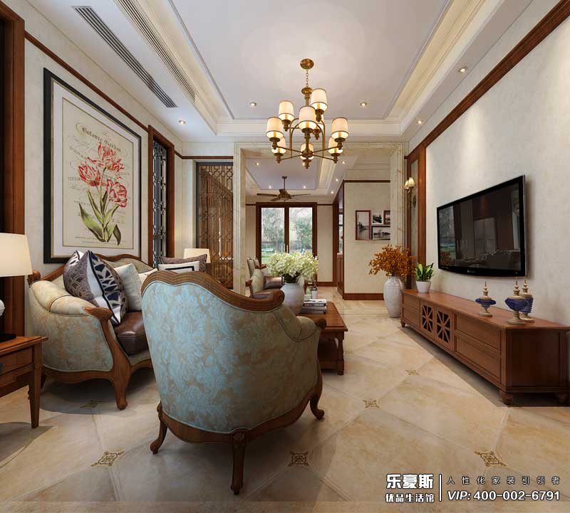 碧桂園180平米美式風格裝修效果圖