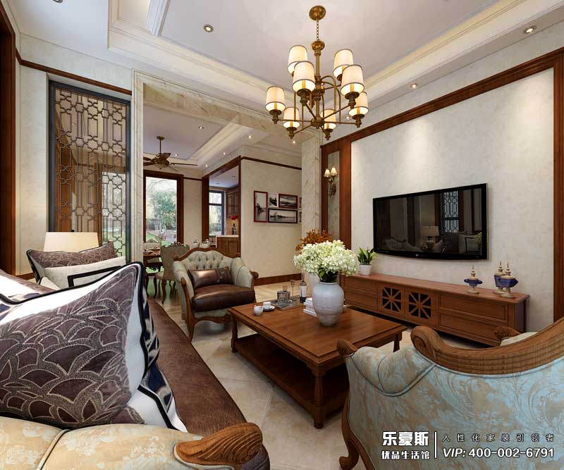 碧桂園180平米美式風格裝修效果圖