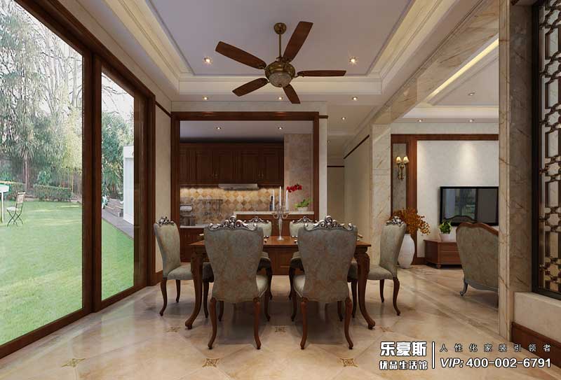 碧桂園180平米美式風格裝修效果圖