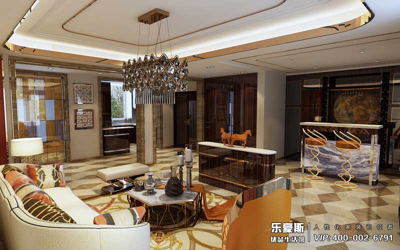 石家莊天山熙湖200平米后奢風格裝修效果圖