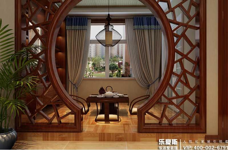 大吾川林溪語(yǔ)墅中式風(fēng)格別墅裝修效果圖