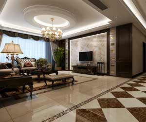 石家莊星河盛世275平米簡(jiǎn)歐裝修效果圖