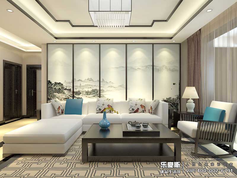 盛邦大都會(huì)137平米新中式風(fēng)格裝修