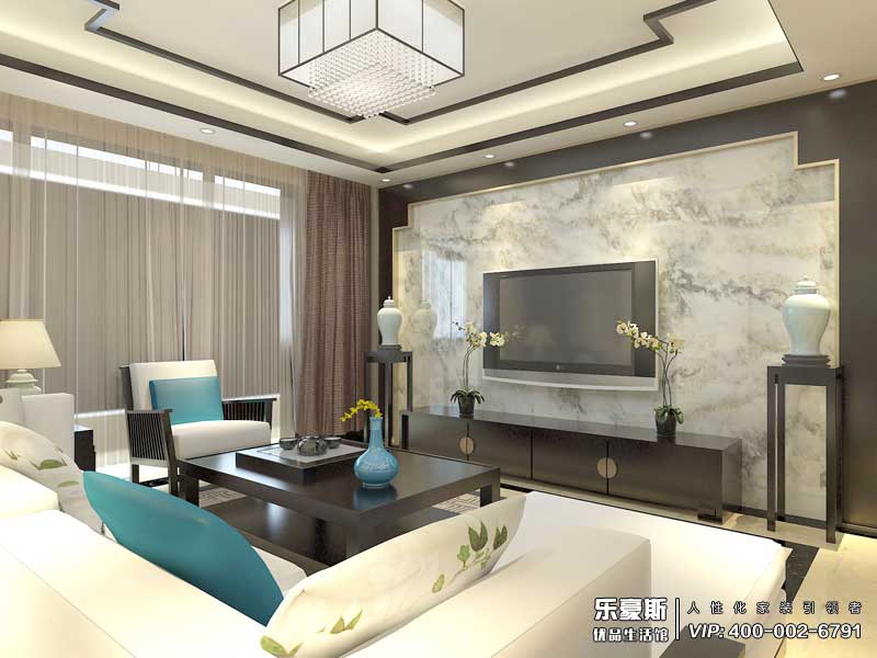 盛邦大都會(huì)137平米新中式風(fēng)格裝修