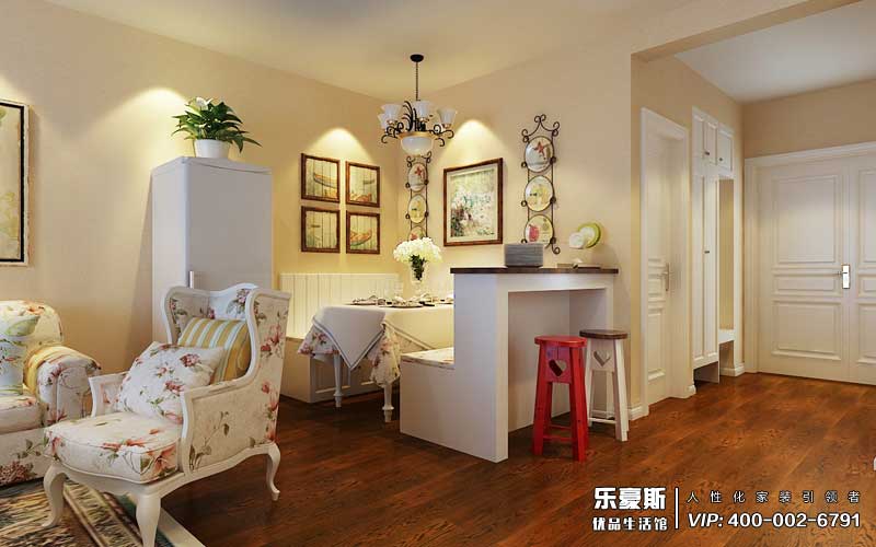 雍雅錦江花苑田園風(fēng)格裝修效果圖