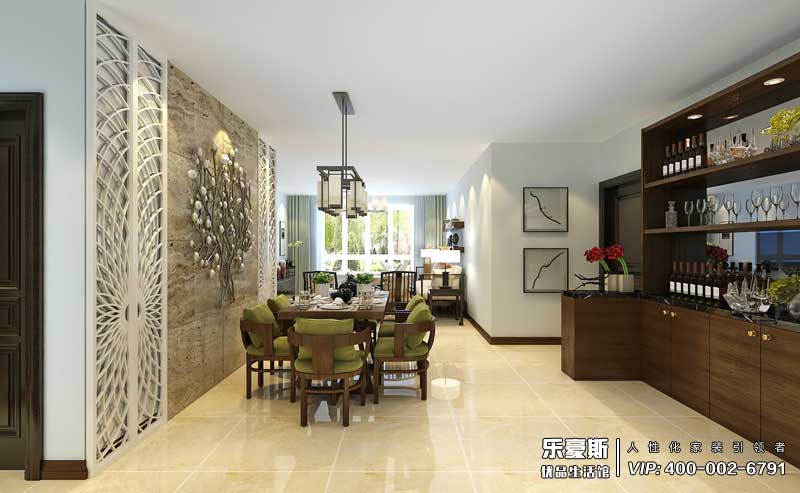 紫金藍(lán)灣新中式裝修效果圖