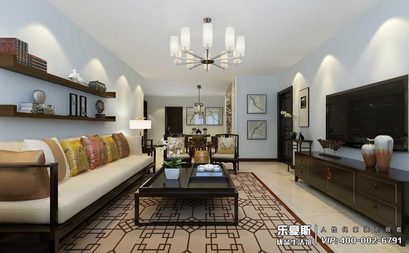 紫金藍(lán)灣新中式裝修效果圖