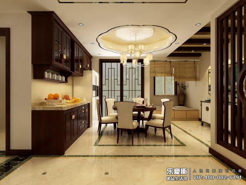 學(xué)府名城新中式風(fēng)格裝修效果圖