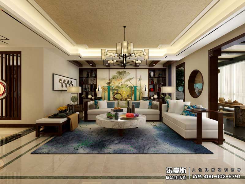 學(xué)府名城新中式風(fēng)格裝修效果圖