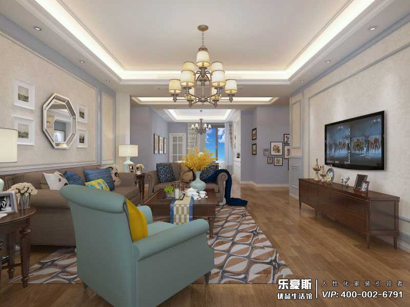 石家莊陽(yáng)光里美式風(fēng)格裝修設(shè)計(jì)