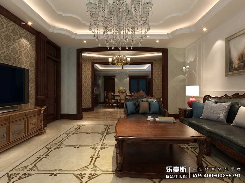 星湖國際花園美式風格裝修效果圖