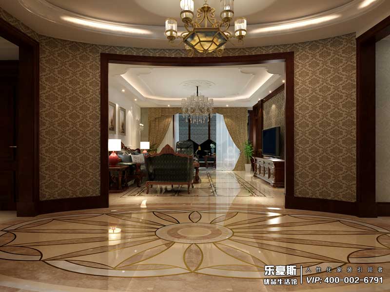 星湖國際花園美式風格裝修效果圖