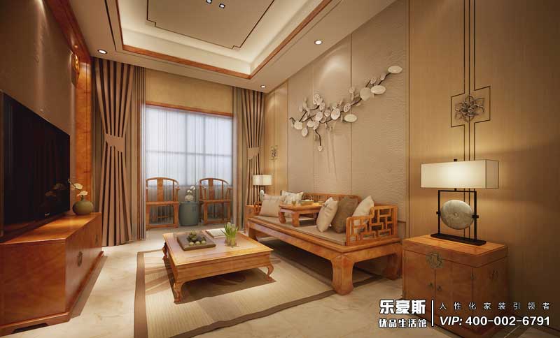 國(guó)仕山新中式裝修效果圖