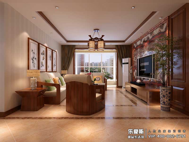 天山銀河廣場新中式風格裝修效果圖