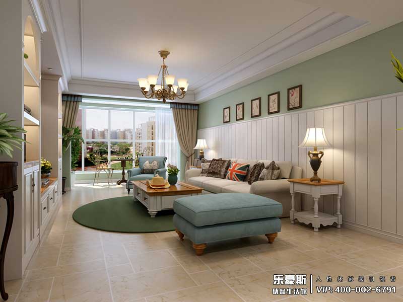 林蔭大院美式風格裝修效果圖