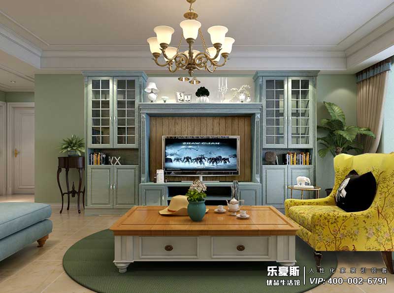 林蔭大院美式風格裝修效果圖