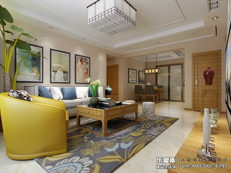 玫瑰灣新中式風格裝修效果圖