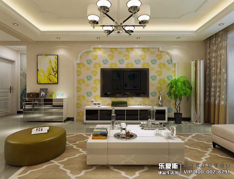 星湖國際花園簡歐風(fēng)格裝修效果圖