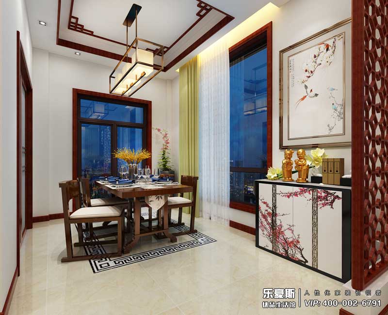 碧桂園208平米新中式風(fēng)格裝修效果圖