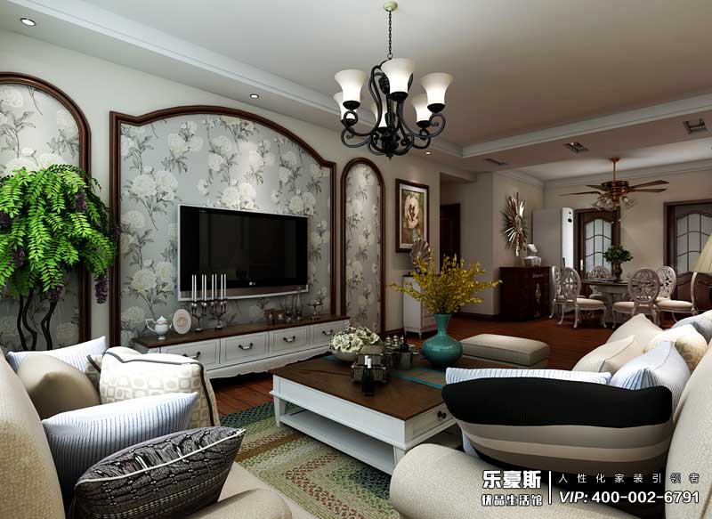 恒潤時代廣場美式風(fēng)格裝修效果圖