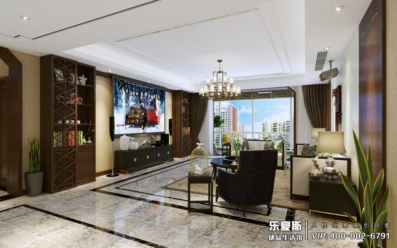 天洲鉑悅177平米新中式風(fēng)格裝修效果圖