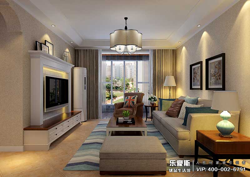 旅投福美十號院三室兩廳簡歐風(fēng)格裝修效果圖