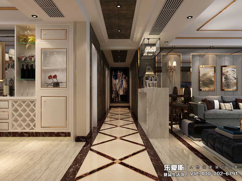 天洲視界城180平米后奢風(fēng)格裝修效果圖